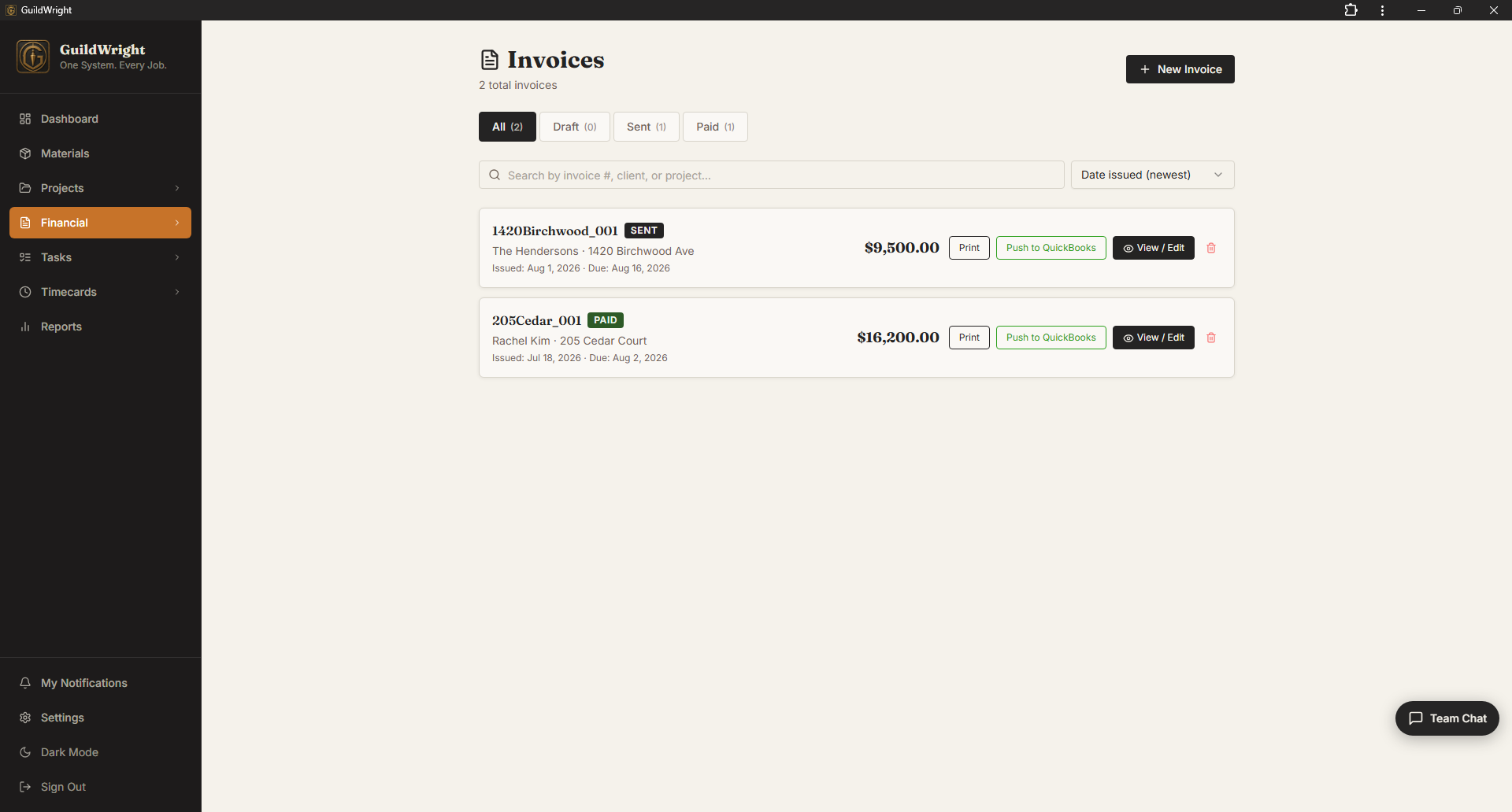 Invoicing & QuickBooks